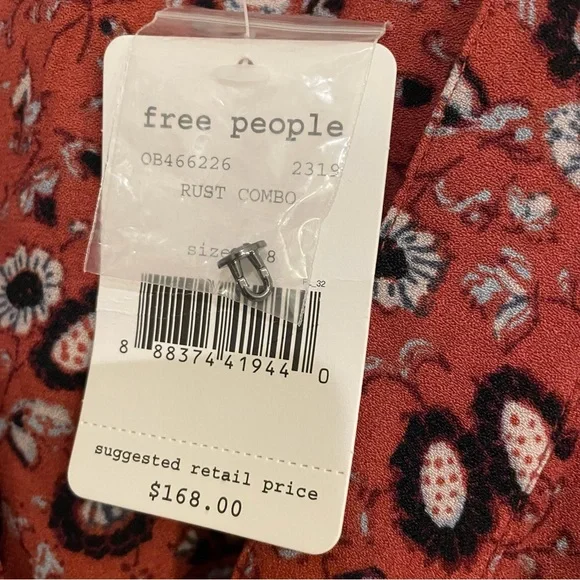Free People Red Floral Jumpsuit - Picture 9 of 13
